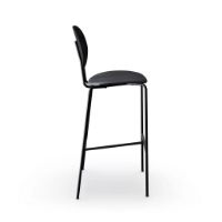 Billede af Sibast Furniture Piet Hein Bar Chair SH: 75 cm Black - Black Oak/Dunes Anthrazite