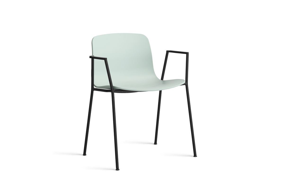 Billede af HAY AAC 18 About A Chair SH: 46 cm - Black Powder Coated Steel/Dusty Mint