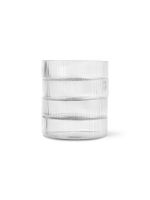 Billede af Ferm Living Ripple Serving Bowls Set of 4 Ø: 12,2 cm - Clear Glass
