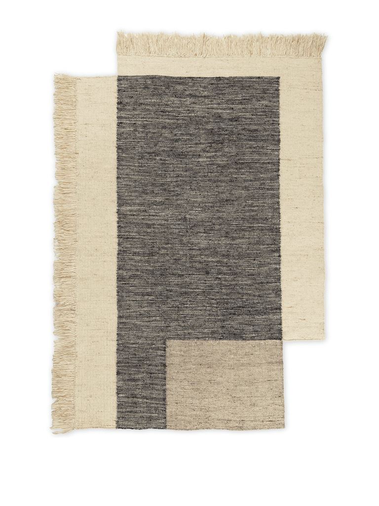 Billede af Ferm Living Counter Rug 140x200 cm - Charcoal/Off-White 