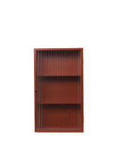 Billede af Ferm Living Haze Wall Cabinet 60x35 cm - Reeded Glass/Oxide Red
