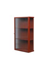 Billede af Ferm Living Haze Wall Cabinet 60x35 cm - Reeded Glass/Oxide Red