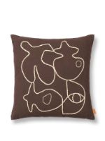 Billede af Ferm Living Figure Cushion 50x50 cm - Coffee/Sand