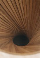 Billede af VIA Copenhagen Hyperbel Sidebord H: 47 cm - Oak White Oil/Clear Glass