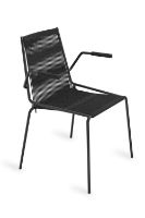 Billede af Thorup Copenhagen Noel Chair W.Armrest SH: 46 cm - Sort/Sort