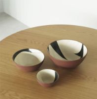 Billede af Normann Copenhagen Line Skål Ø: 30 cm - Sort/Creme