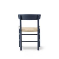 Billede af Fredericia Furniture 3239 J39 Mogensen Spisebordsstol SH: 46 cm - Indigo Blue Bøg/Naturfarvet Flet