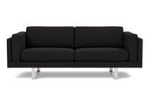 Billede af Erik Jørgensen EJ 280 2 Pers. Sofa 86 L: 210 cm - Njord Mørk Grå/Børstet Krom