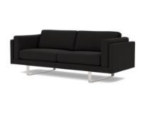 Billede af Erik Jørgensen EJ 280 2 Pers. Sofa 86 L: 210 cm - Njord Mørk Grå/Børstet Krom