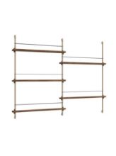 Billede af Moebe Magazine Shelving 123x162 cm - Smoked Oak/Warm Grey