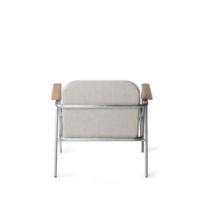 Billede af Eberhart Furniture Fausto Loungestol SH: 40 cm - Lys uld/Stål