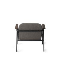 Billede af Eberhart Furniture Fausto Loungestol SH: 40 cm - Mørk uld/Stål