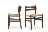 Billede af Bernstorffsminde Møbelfabrik BM1 Stol SH: 46 cm - Oliebehandlet Røget Eg/Natur Flet