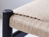 Billede af Bernstorffsminde Møbelfabrik BM1 Stol SH: 46 cm - Sortlakeret Eg/Natur Flet