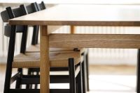 Billede af Bernstorffsminde Møbelfabrik BM1 Stol SH: 46 cm - Sortlakeret Eg/Natur Flet