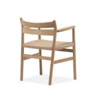 Billede af Bernstorffsminde Møbelfabrik BM2 Armstol SH: 46 cm - Oliebehandlet Eg/Natur Flet