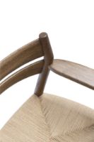 Billede af Bernstorffsminde Møbelfabrik BM2 Armstol SH: 46 cm - Oliebehandlet Røget Eg/Natur Flet