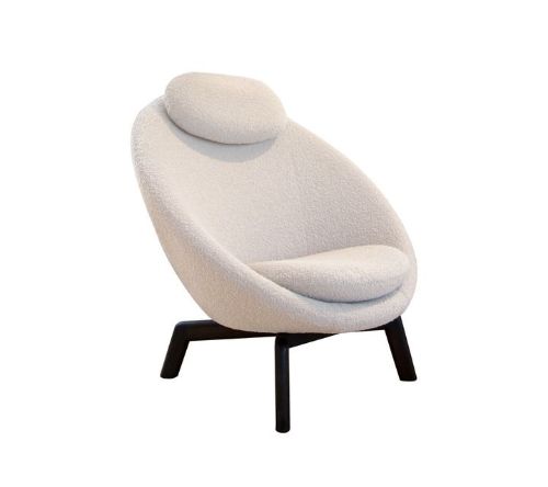 Cane-line Indoor Pace Loungestol inkl. Nakkehynde - White/Dark Brown Mahagony