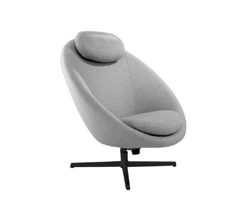 Cane-line Indoor Pace Loungestol inkl. Nakkehynde - Light Grey Zen/Black Aluminium