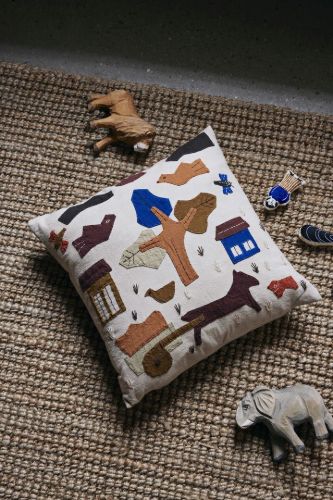 Ferm Living Village Cushion 40x40 cm - Off-White