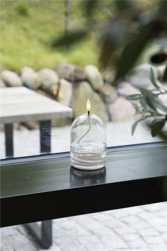 Sirius Dea Genopladelige LED Olielampe H: 11 cm - Hvid/Klar glas