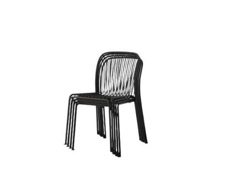 &Tradition Thorvald SC94 Space Copenhagen Outdoor Side Chair  - Warm Black
