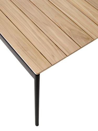 &Tradition Ville AV25 Andersen & Voll Outdoor Dining Table 90x150 cm - Warm Black/Teak