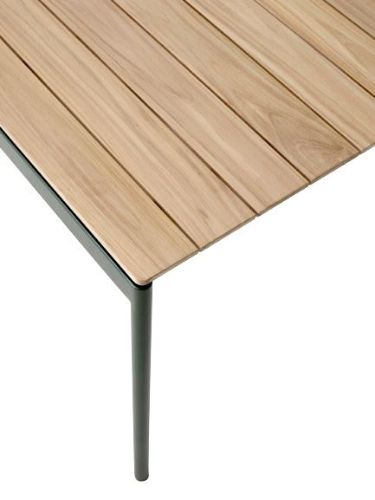 &Tradition Ville AV26 Andersen & Voll Outdoor Dining Table 90x220 cm - Bronze Green/Teak