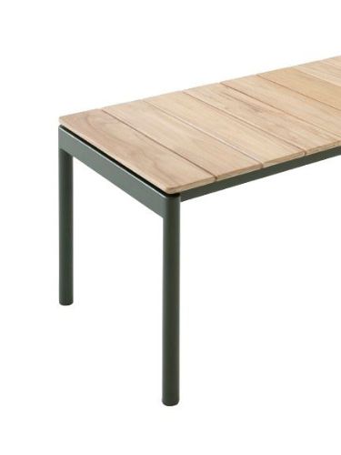 &Tradition Ville AV28 Andersen & Voll Outdoor Bench 40x180 cm - Bronze Green/Teak