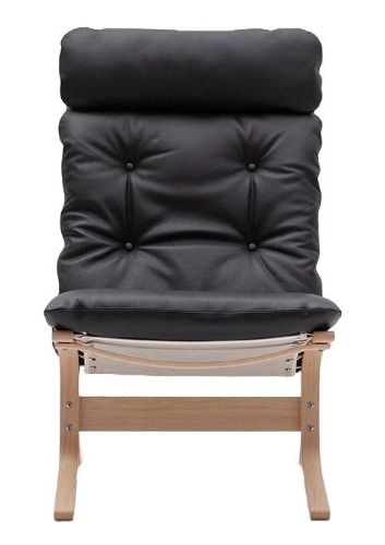 LK Hjelle Siesta Classic Lænestol Høj  - Nature/Elmo Rustical Black