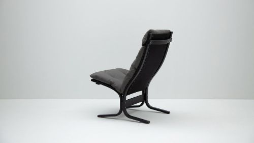 LK Hjelle Siesta Classic Lænestol Høj  - Black/Prescott Greyshadow