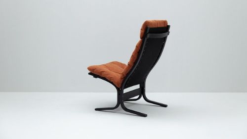 LK Hjelle Siesta Classic Lænestol Høj  - Black/Dunes Rust