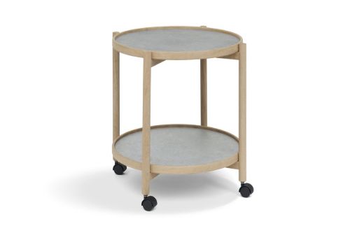 Thomsen Furniture 5058 James Bakkebord 50x58 cm - Eg/Mørkegrå/Granitgrå