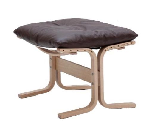 LK Hjelle Siesta Classic Fodskammel H: 45 cm - Nature/Hemsen Anilin Brown