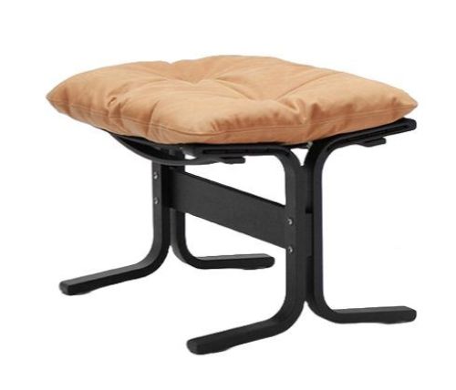 LK Hjelle Siesta Classic Fodskammel H: 45 cm - Black/Vintage Cognac