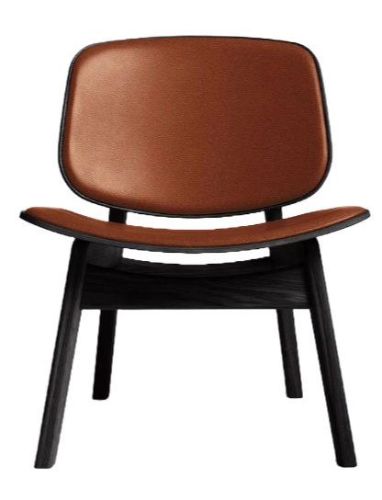 Ro Collection Pandora Lounge Sæde- og Rygpolstret  - Black Lacquered Oak/Standard Calvados