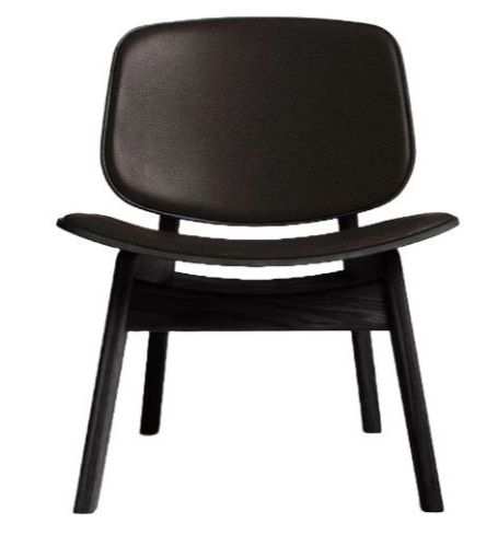 Ro Collection Pandora Lounge Sæde- og Rygpolstret  - Black Lacquered Oak/Standard Dark Brown
