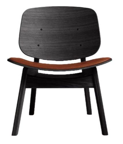 Ro Collection Pandora Lounge Sædepolstret  - Black Lacquered Oak/Standard Calvados