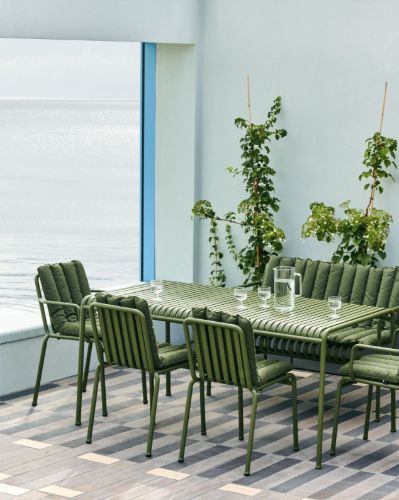 HAY Palissade Dining Bench Soft Quilted Cushion 110x89 cm - Olive