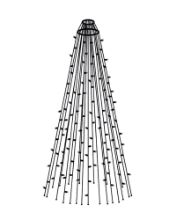 Billede af Sirius Tech-Line Flagstang H: 10,35 m - Sort/Varm Hvid