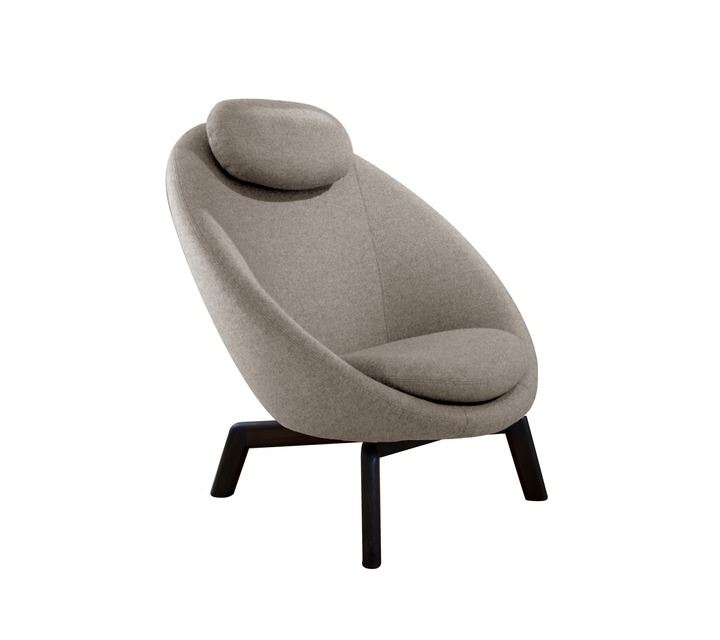 Billede af Cane-line Indoor Pace Loungestol inkl. Nakkehynde - Light Brown Zen/Dark Brown Mahogany