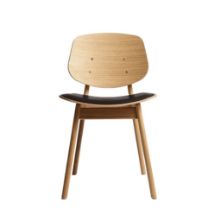 Billede af Ro Collection Pandora Spisebordsstol Sædepolstret SH: 44,4 cm - Oiled Oak/Sandard Dark Brown