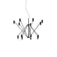 Billede af Lampefeber The W Pendel Ø: 120-200cm - Sort/Elfenben