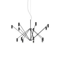 Billede af Lampefeber The W Pendel Ø: 120-200cm - Sort/Elfenben