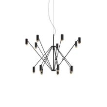 Billede af Lampefeber The W Pendel Ø: 120-200cm - Sort/Guld