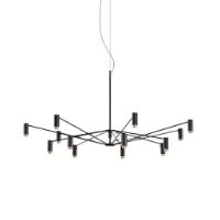 Billede af Lampefeber The W Pendel Ø: 120-200cm - Sort/Guld