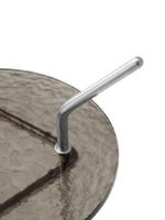 Billede af &Tradition Halten SH9 Side Table H: 65,7 cm - Polished Stainless Steel/Smoked Cast Glass