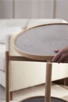 Billede af Thomsen Furniture 5058 James Bakkebord 50x58 cm - Eg/Mørkegrå/Granitgrå