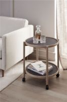 Billede af Thomsen Furniture 5058 James Bakkebord 50x58 cm - Eg/Mørkegrå/Granitgrå