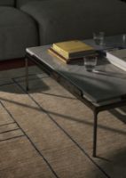 Billede af &Tradition Sett LN13 Coffee Table 100x100 cm - Dark Chrome Frame/Bianco Carrara Marble